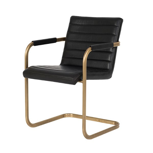 Scaun piele NEAGRA | model ROTON