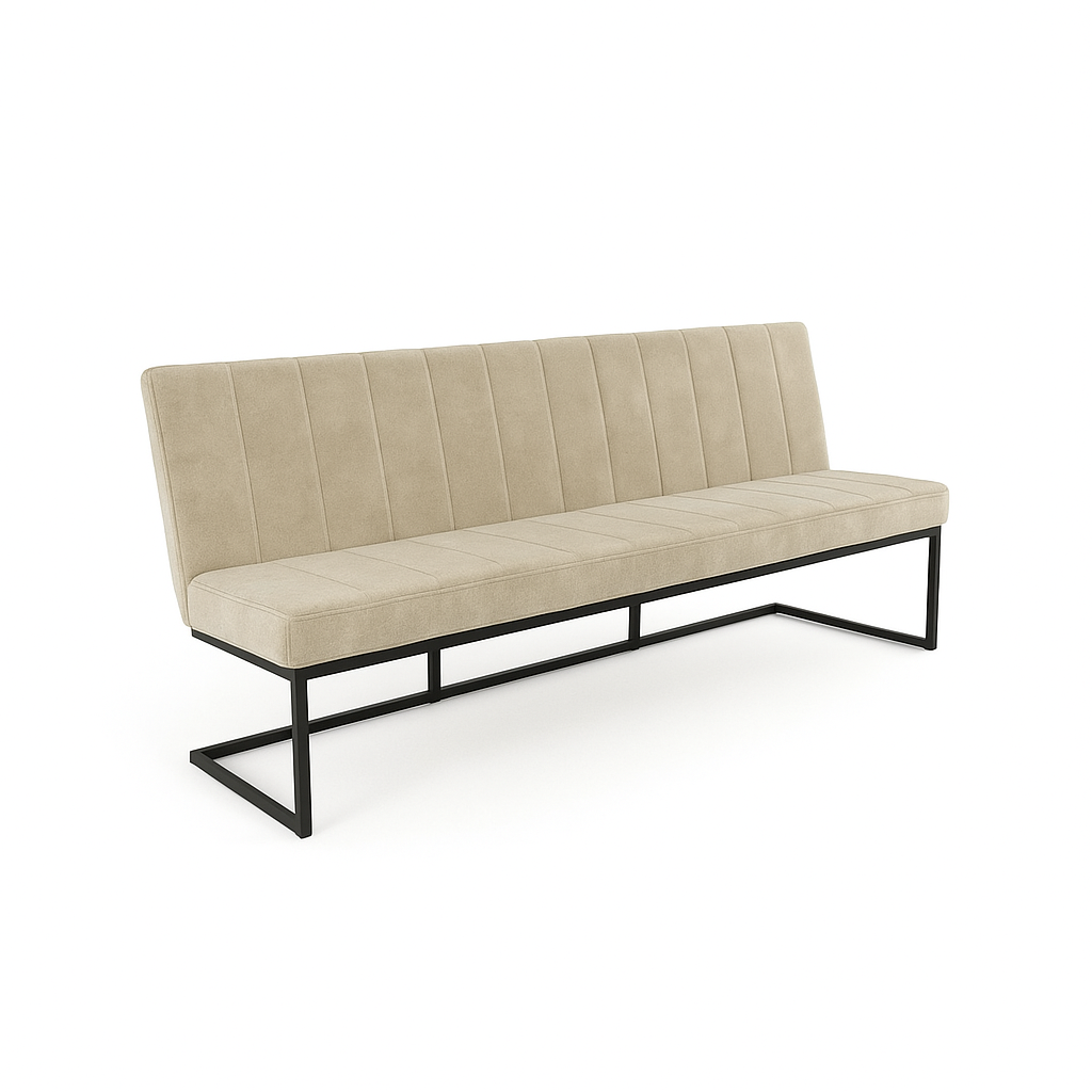 Bancheta catifea  FLEET OHIO culoare BEJ 