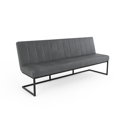 Bancheta piele  FLEET OHIO culoare ANTRACIT