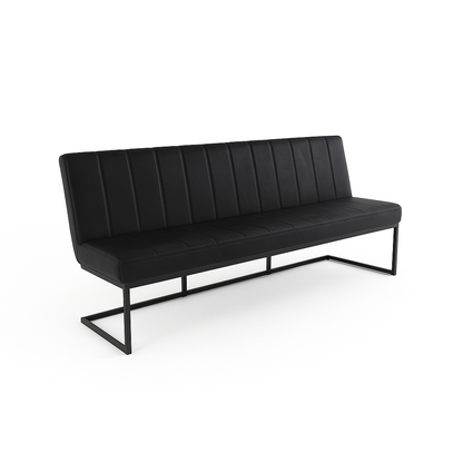 Bancheta piele  FLEET OHIO culoare NEGRU