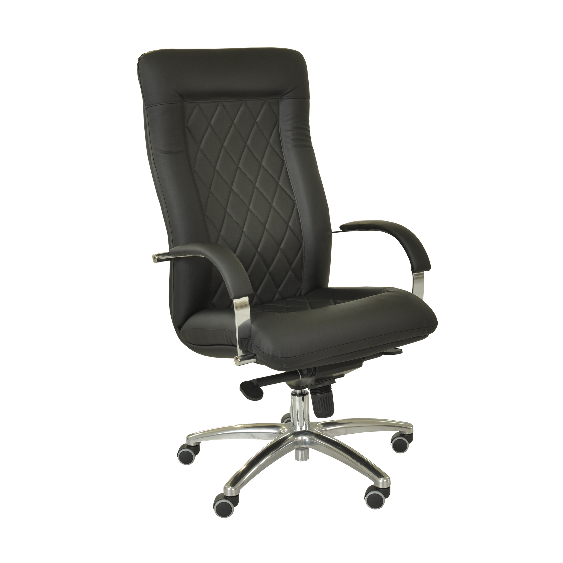 Scaun ergonomic piele NEAGRA | model DONALD P