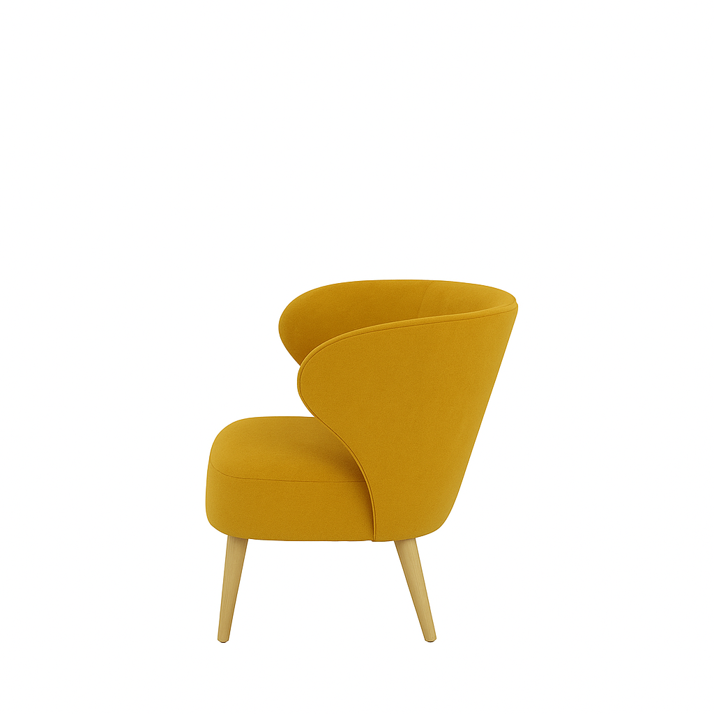 Fotoliu catifea ROSIE | model CAPRICE