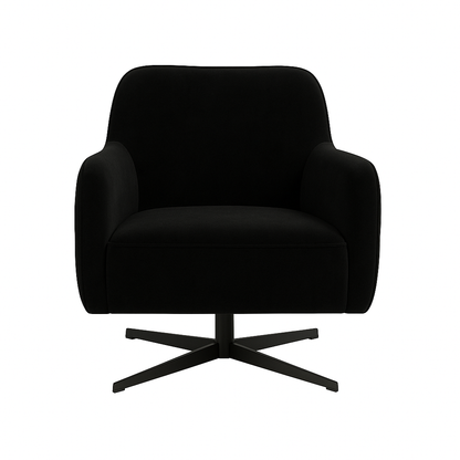 Fotoliu catifea NEAGRA | model RICO