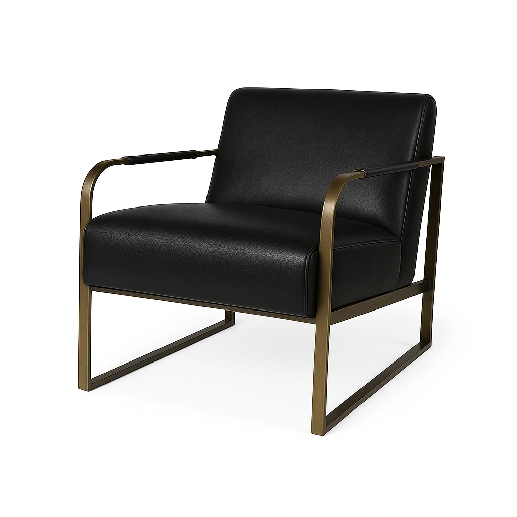 Fotoliu piele NEAGRA | model MARCELO