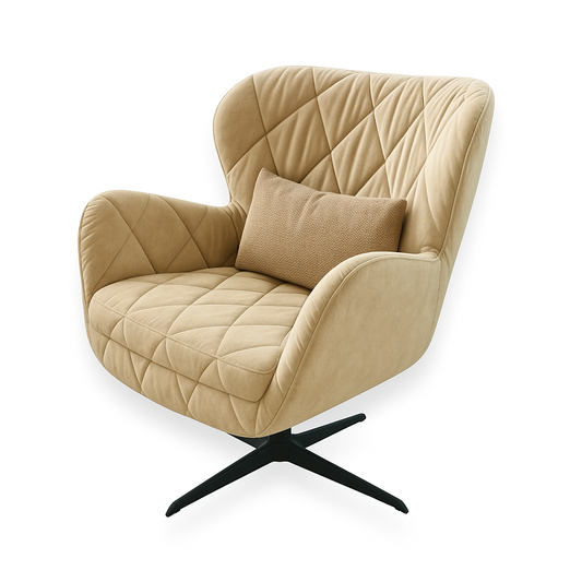 Fotoliu catifea ENA culoare BEJ