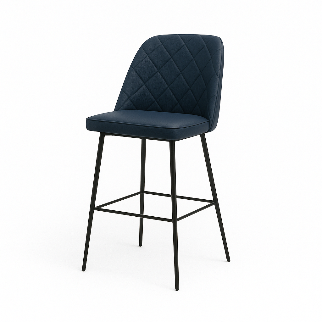 Scaun bar piele naturala GALBENA | model FOX