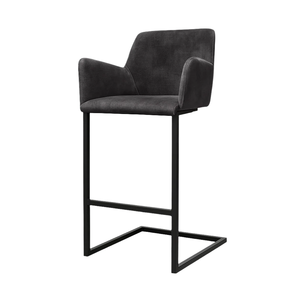 Scaun bar catifea GRI  model GIAN