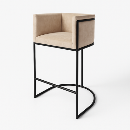 Scaun bar catifea BEJ | model NINO