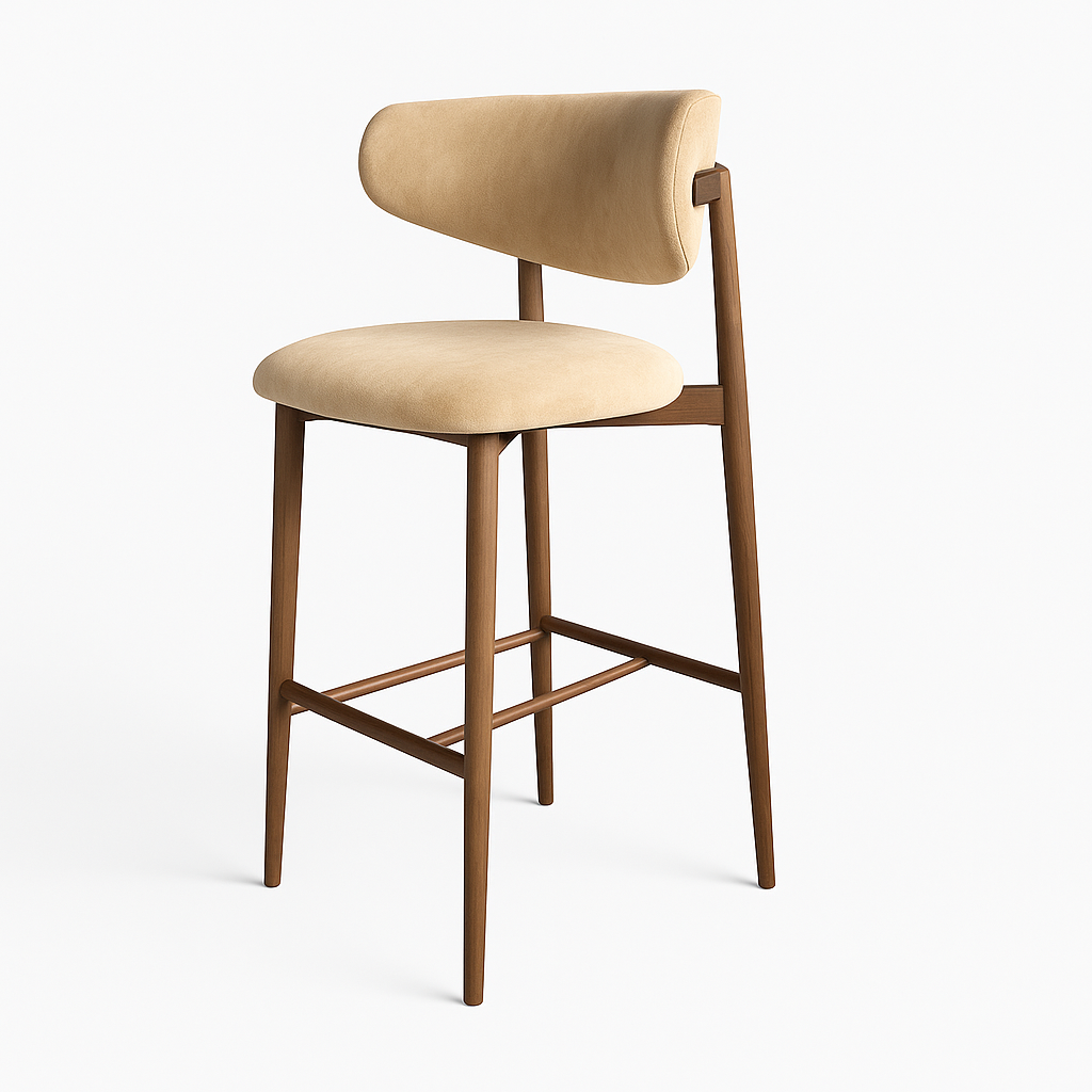 Scaun bar catifea BEJ | model OLE