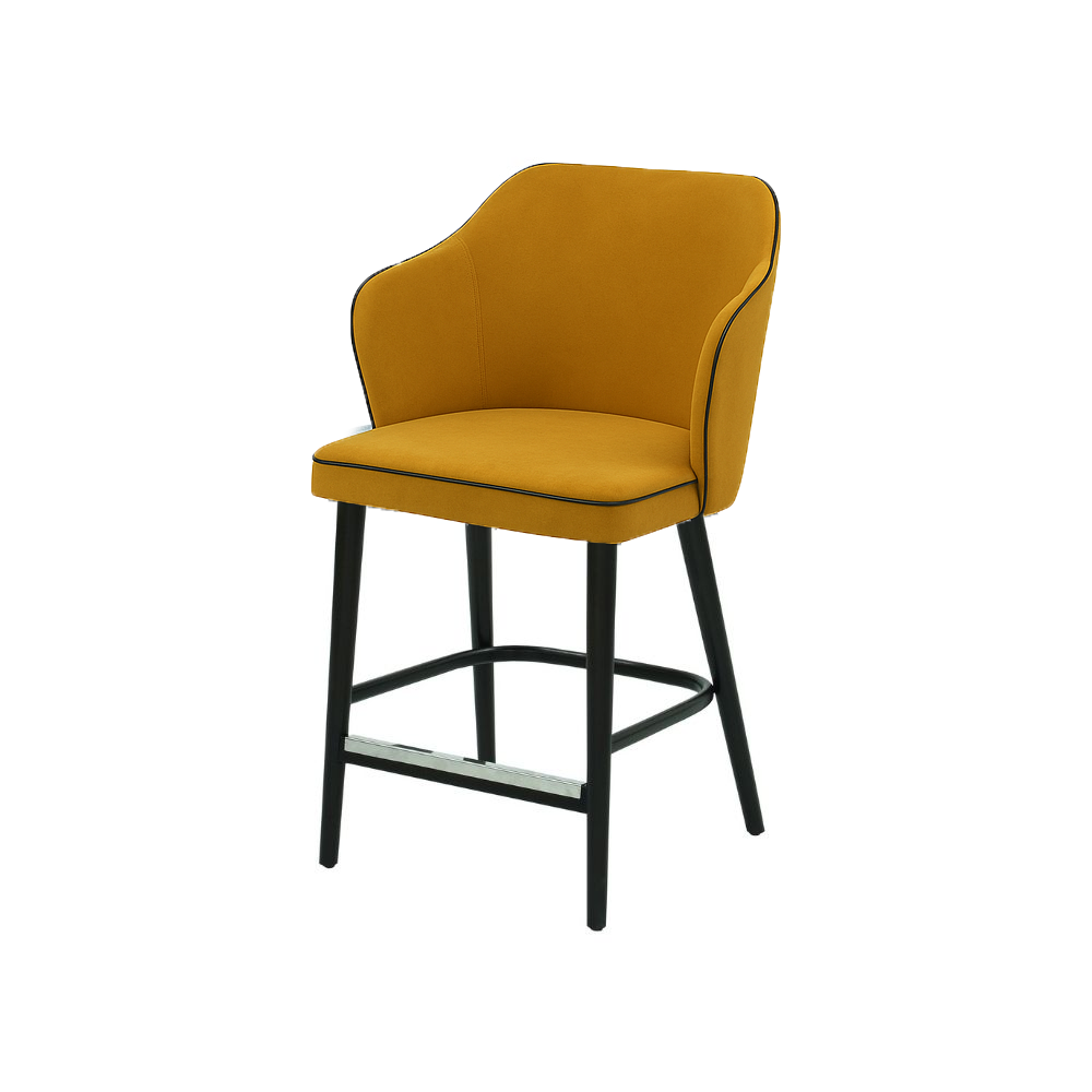 Scaun bar catifea GALBENA | model ZEUS