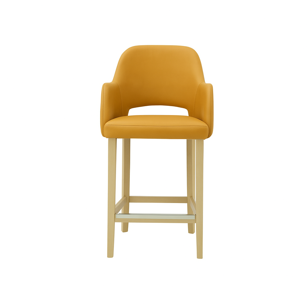 Scaun bar piele GALBENA | model APRIL