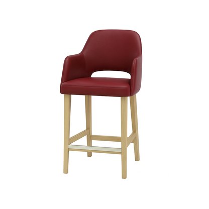 Scaun bar piele naturala BEJ | model APRIL