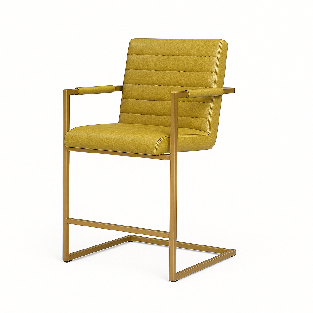 Scaun bar piele GALBENA | model DONI