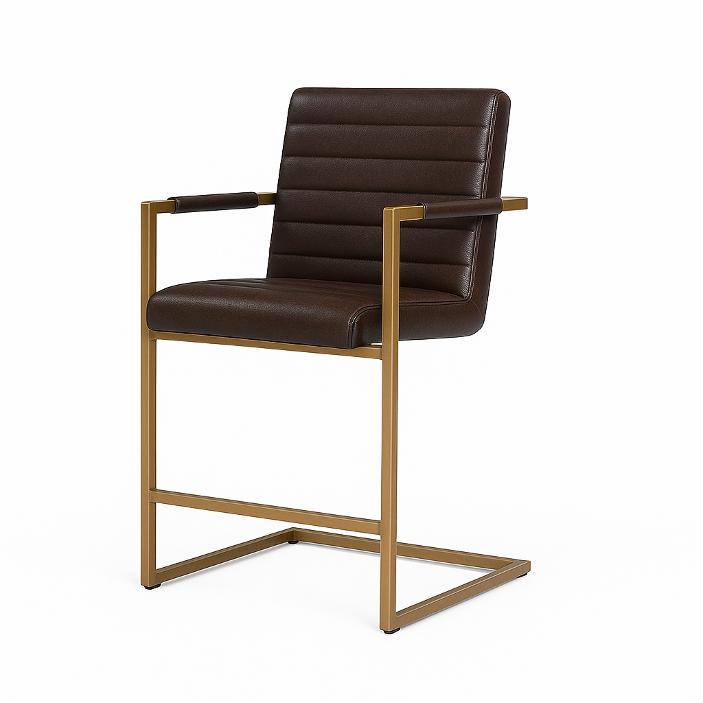 Scaun bar piele MARO INCHIS | model DONI