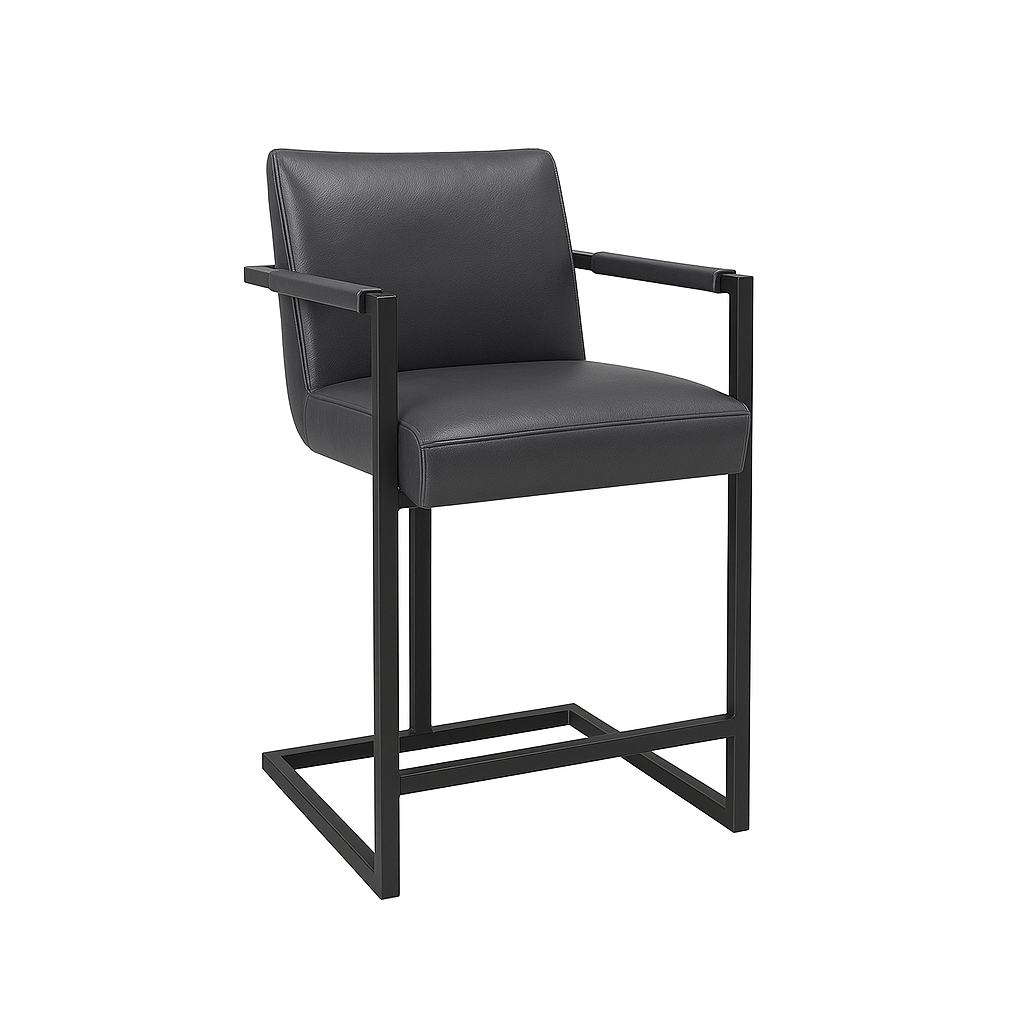 Scaun bar piele GRI | model FLEET