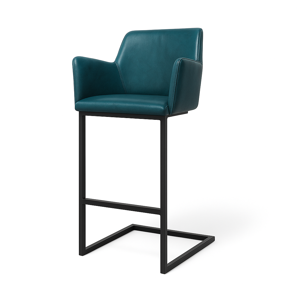 Scaun bar piele TURCOAZ | model GIAN