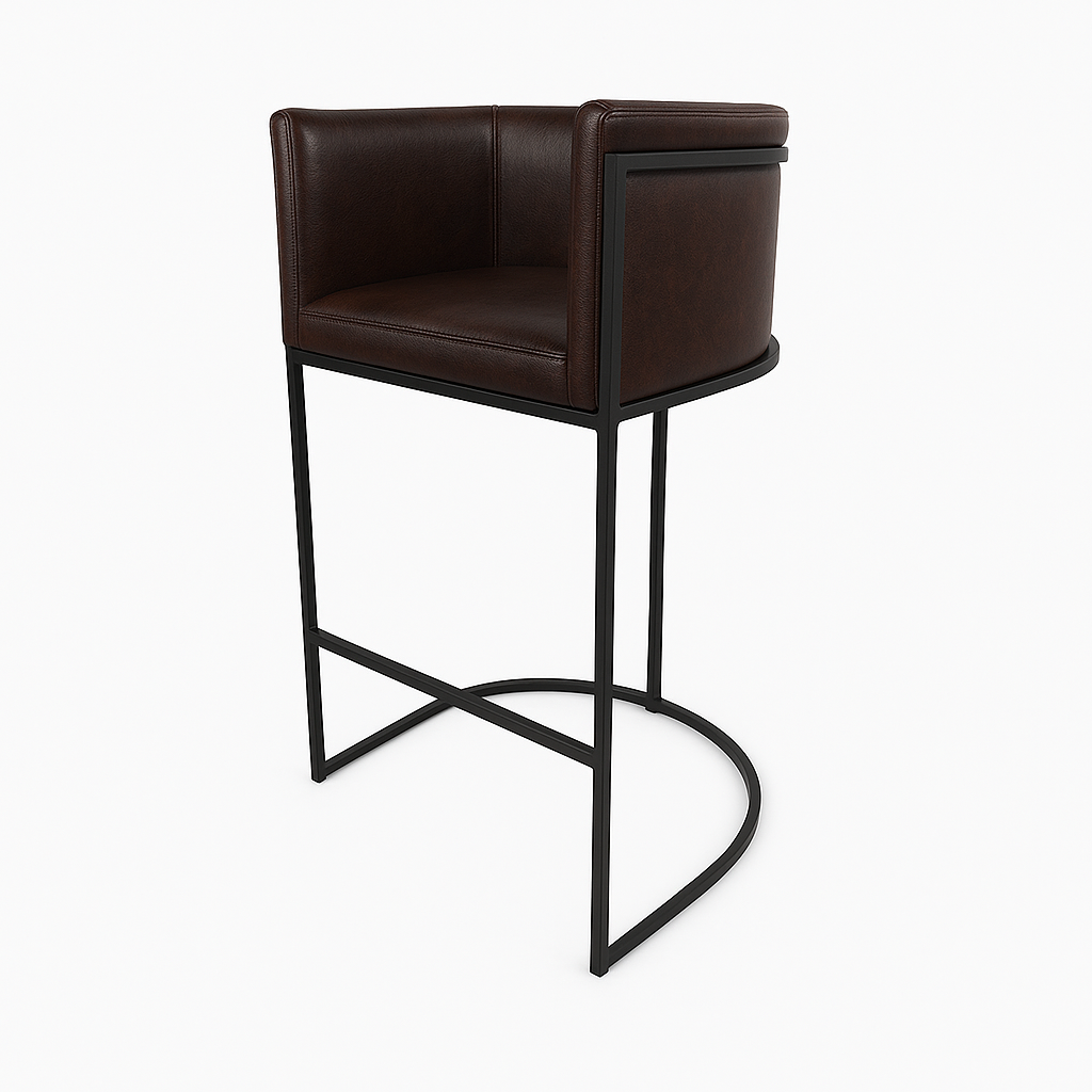 Scaun bar piele MARO INCHIS | model NINO