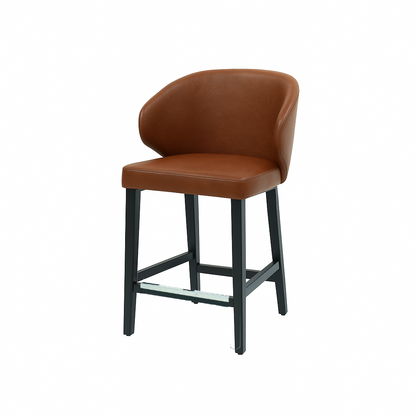 Scaun bar piele naturala GALBENA | model CAPRICE