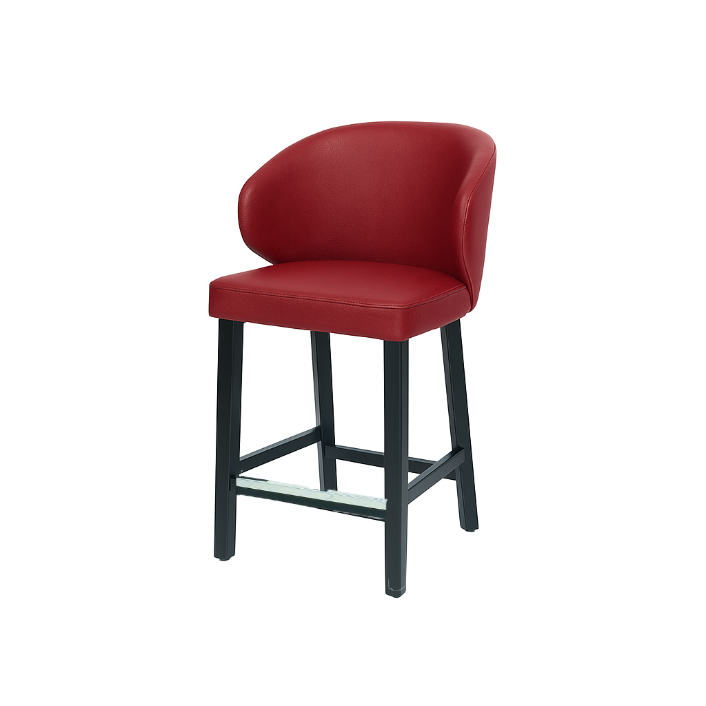 Scaun bar piele naturala GALBENA | model CAPRICE