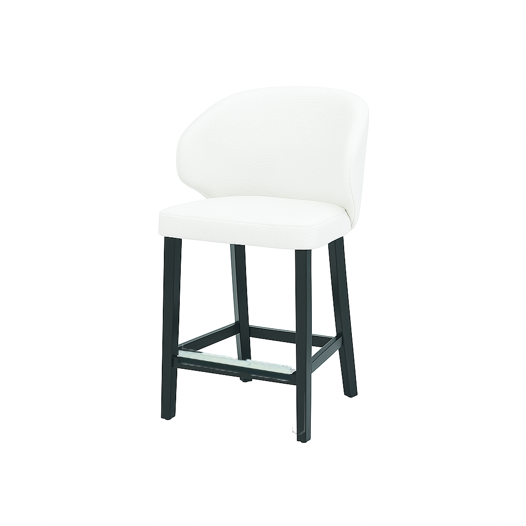 Scaun bar piele naturala GALBENA | model CAPRICE