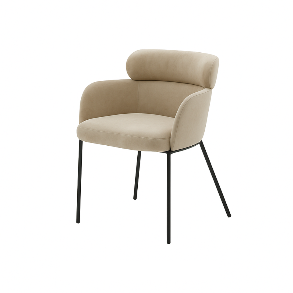 Scaun catifea GALBENA | model LENY