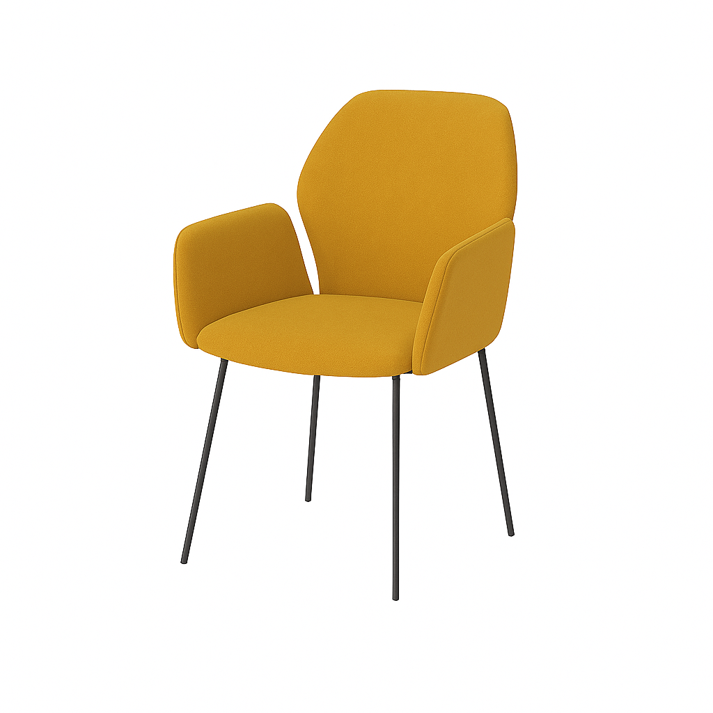 Scaun catifea GALBENA | model PETRA