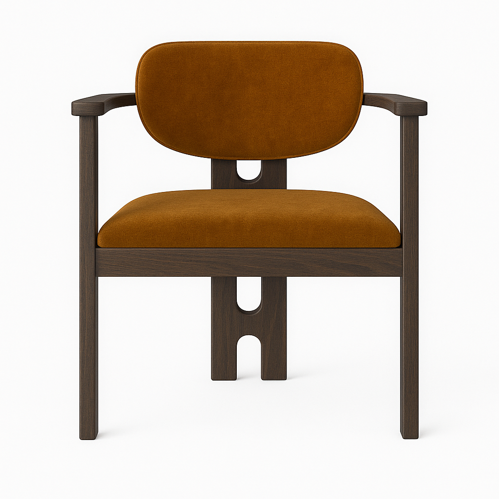 Scaun catifea GRI | model DORIAN ARM