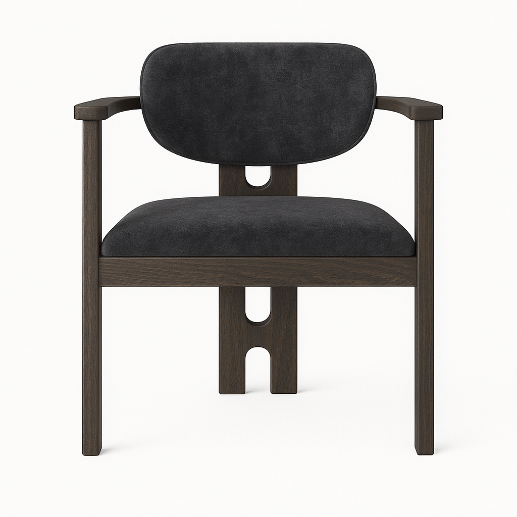 Scaun catifea GRI | model DORIAN ARM