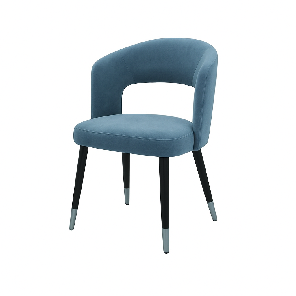 Scaun catifea GALBENA | model SANDY