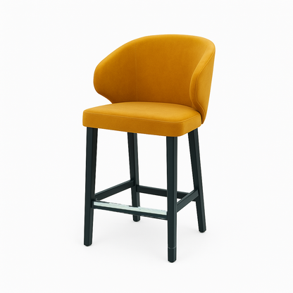 Scaun de bar catifea BEJ | model CAPRICE