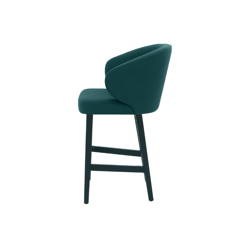 Scaun de bar catifea ALBASTRA | model CAPRICE