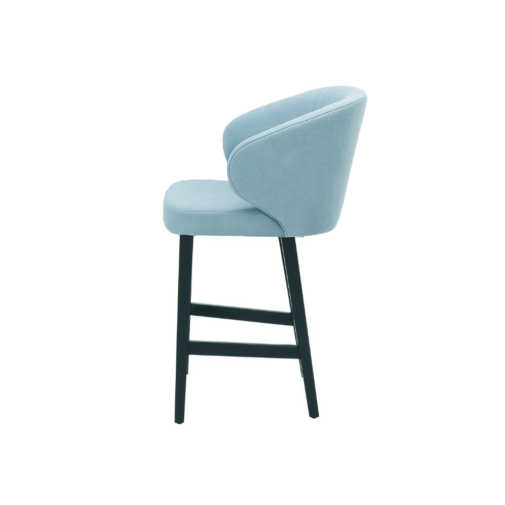 Scaun de bar catifea ROZ | model CAPRICE