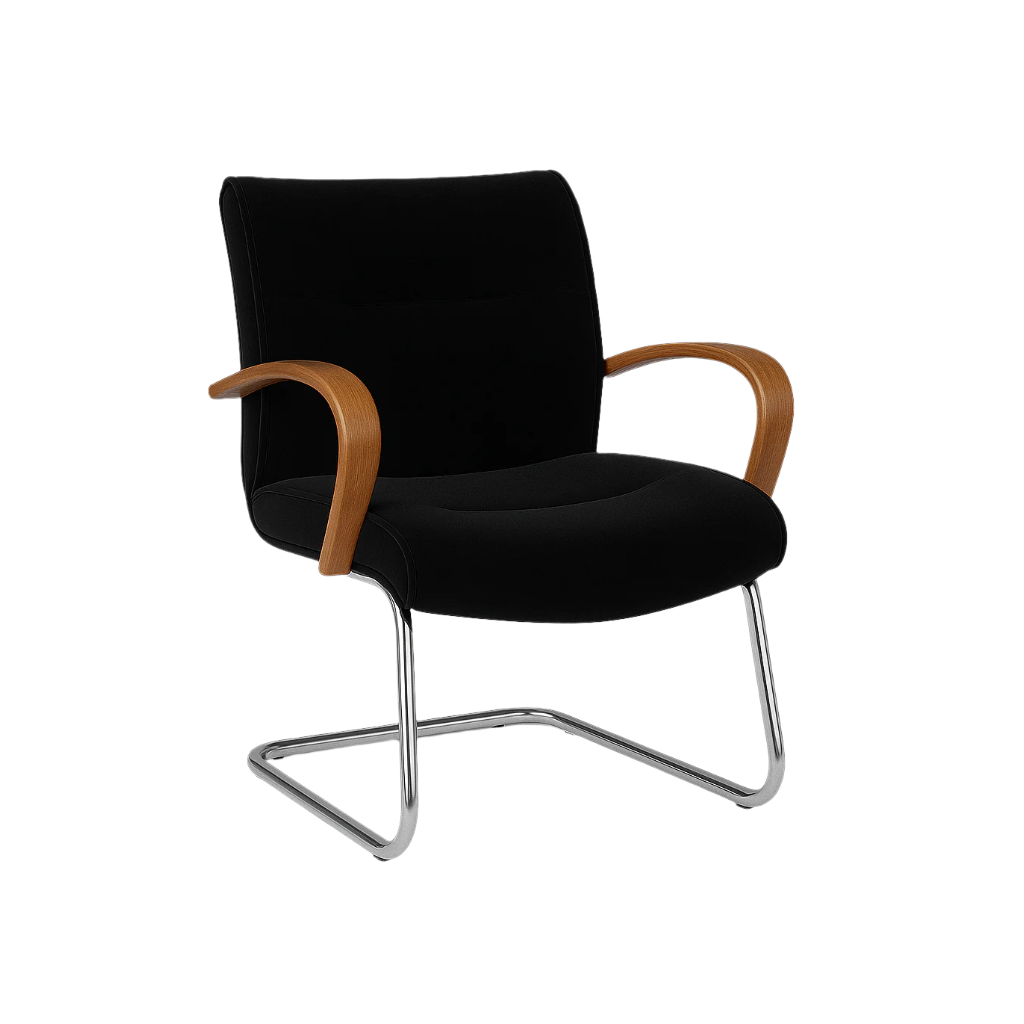 Scaun birou catifea NEAGRA | model BIG STAR V