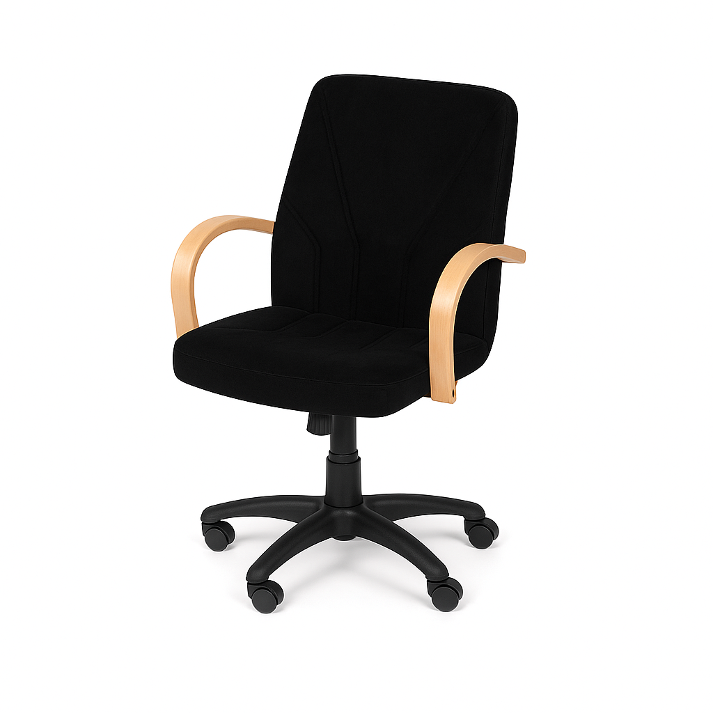 Scaun birou catifea NEAGRA | model BETA