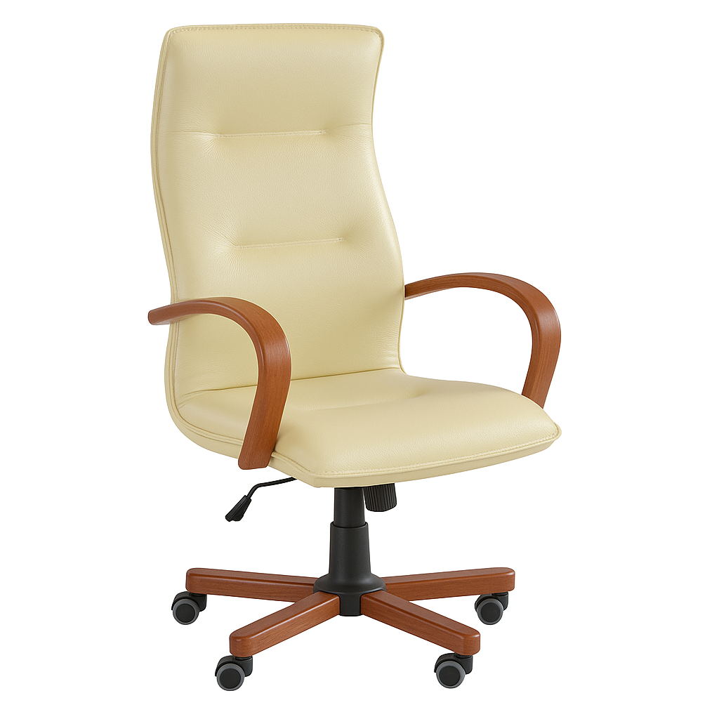 Scaun ergonomic piele BEJ | model OMEGA P