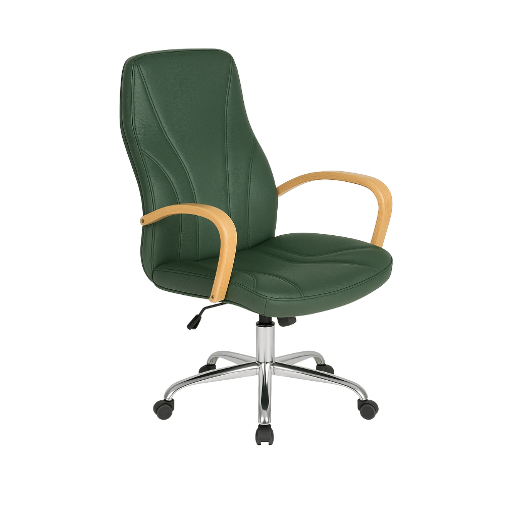 Scaun de birou piele VERDE | model BETA P