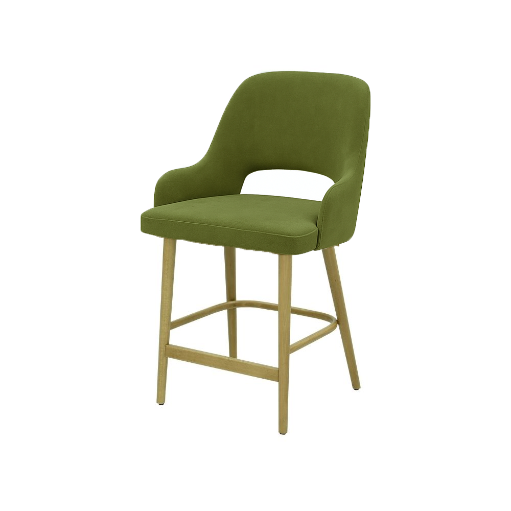 Scaun insula catifea GALBENA | model HUGO