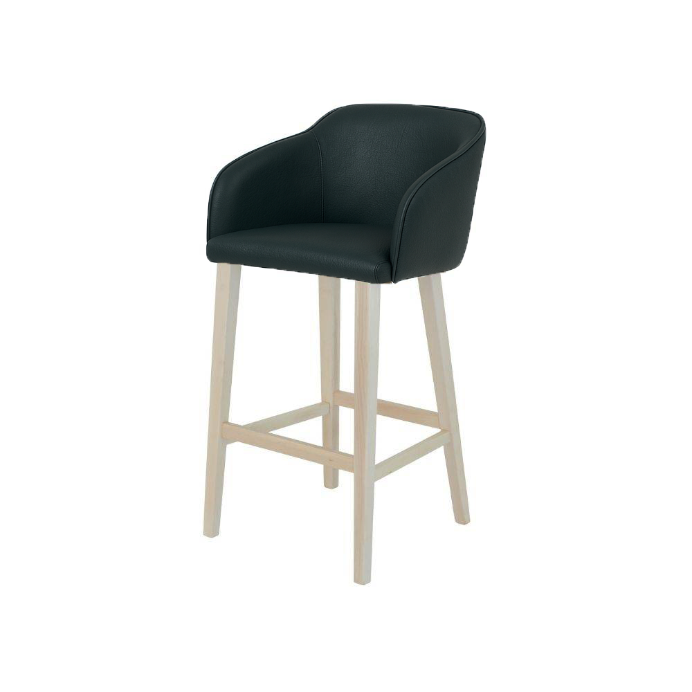 Scaun bar piele GALBENA | model CROCO