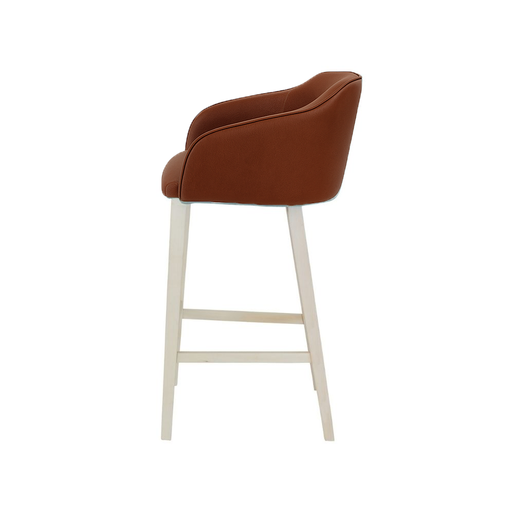 Scaun bar piele naturala MARO | model CROCO