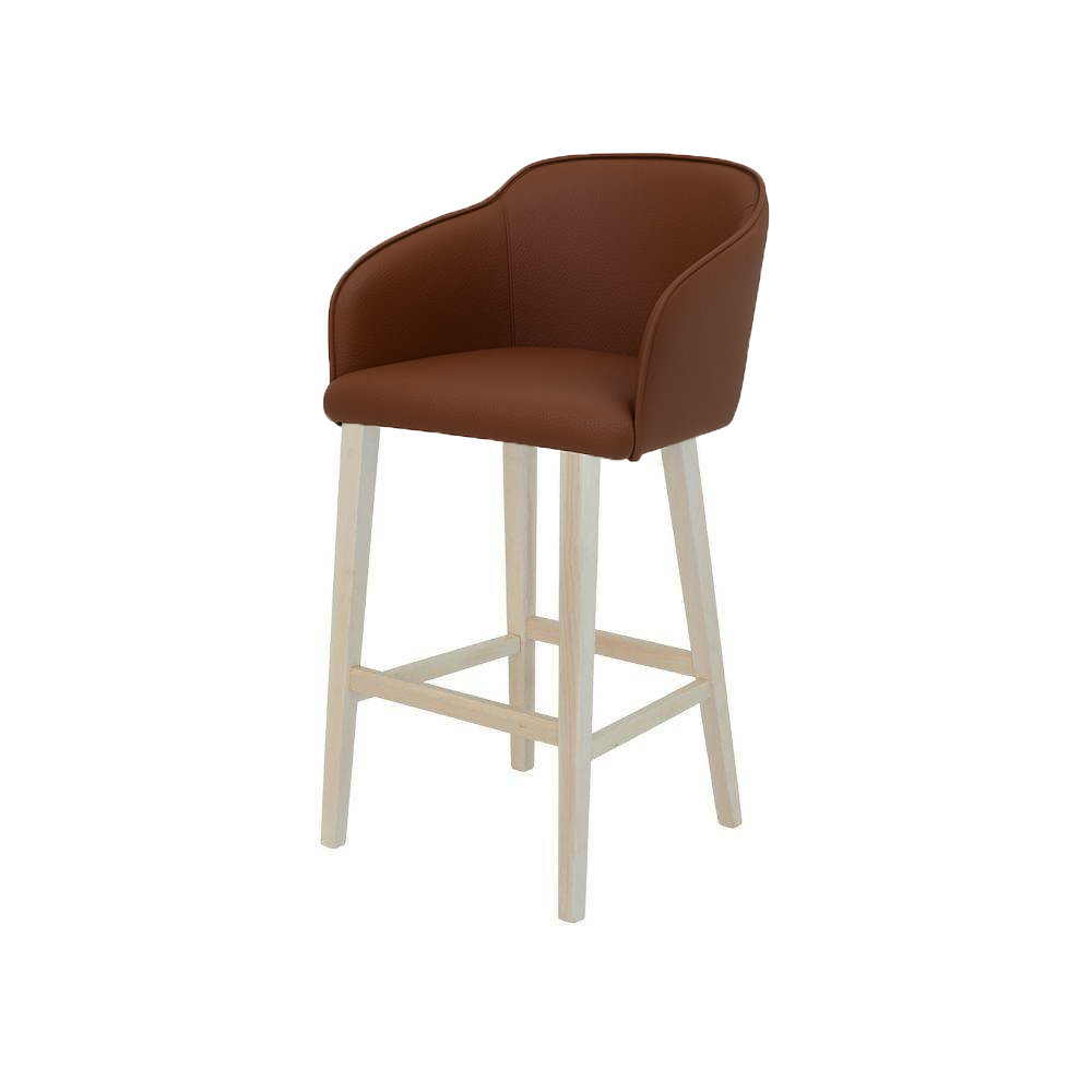 Scaun bar piele GALBENA | model CROCO