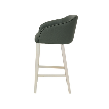 Scaun bar piele GALBENA | model CROCO