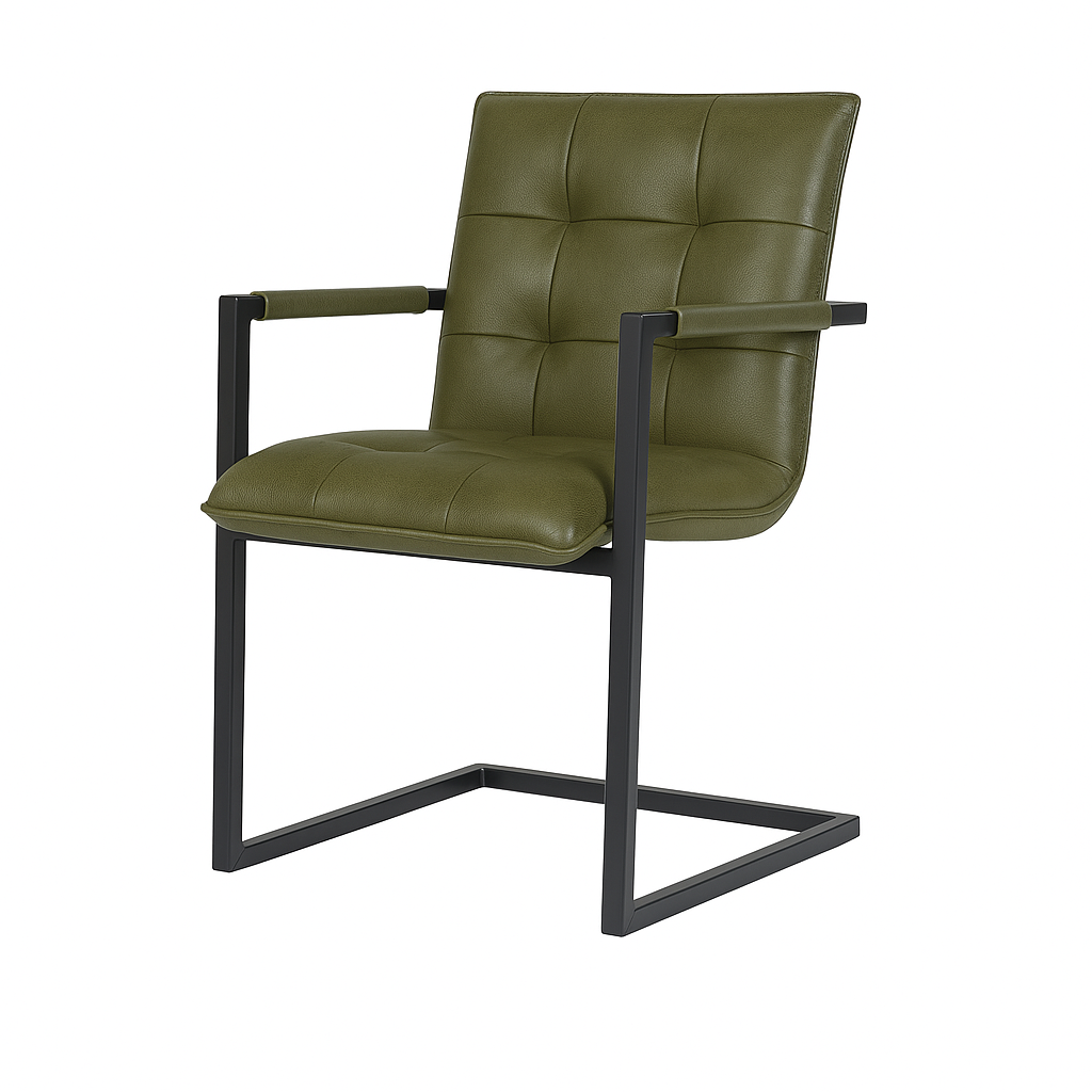 Scaun piele NEAGRA | model MOCANU