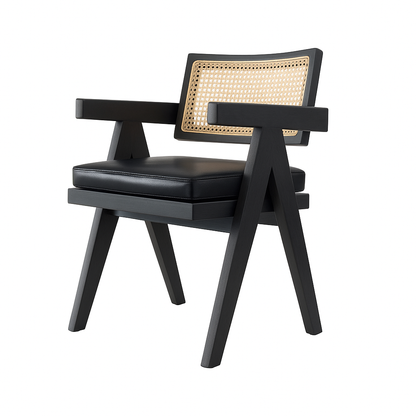 Scaun piele NEAGRA | model POLA