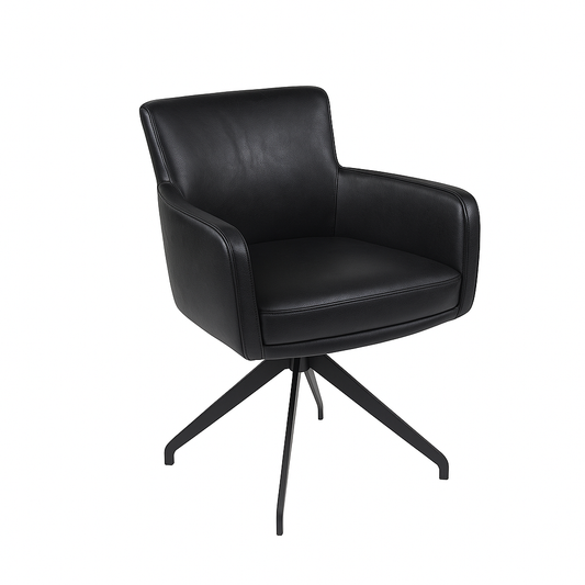 Scaun piele NEAGRA | model STEFANO A